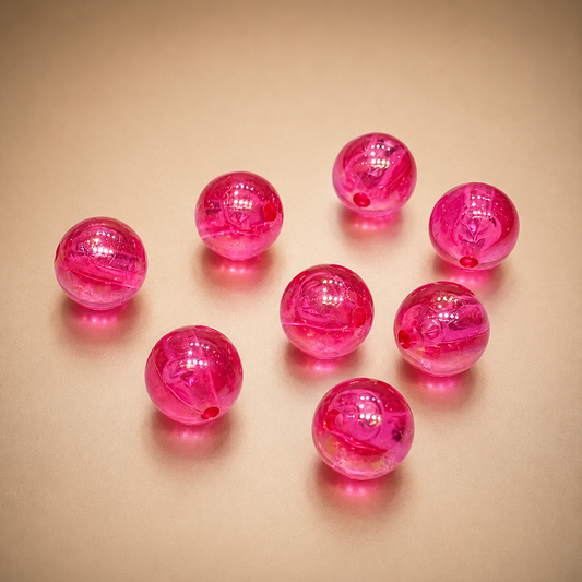 10mm Pink Glossy Bead