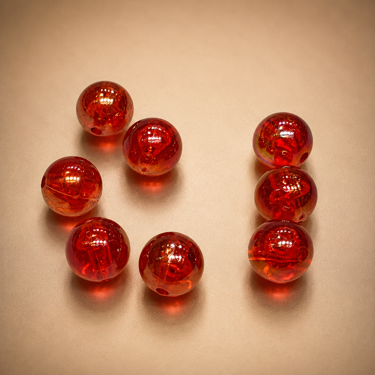 10mm Red Glossy Bead