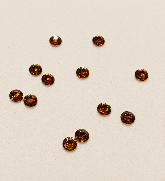 4 mm Orange Rhinestone