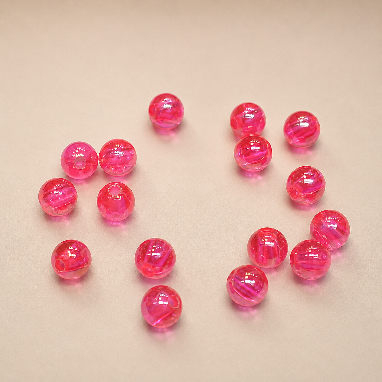 6mm Baby Pink Glossy Bead