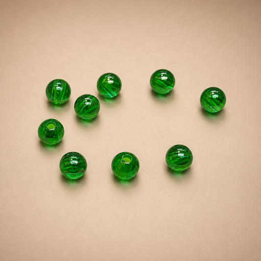 6mm Green Glossy Bead