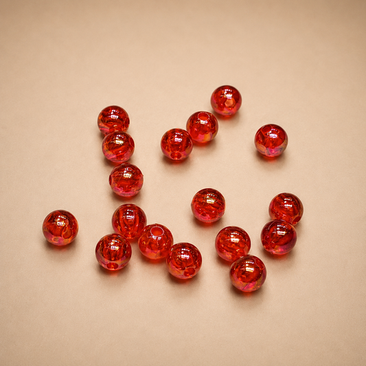 6mm Red Glossy Bead