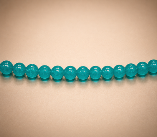 8mm Dark Blue Glass Jelly Bead
