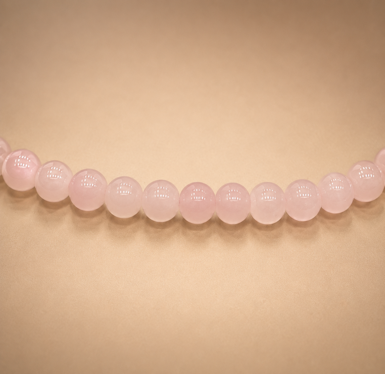 8mm Light Pink Glass Jelly Bead