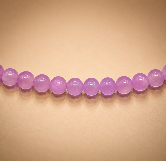 8mm Light Purple Glass Jelly Bead