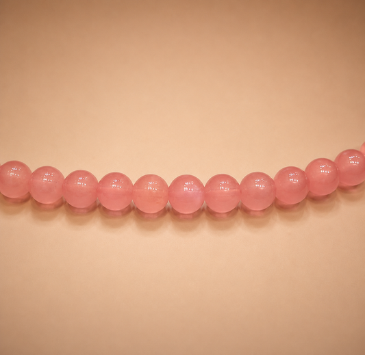 8mm Peach Glass Jelly Bead