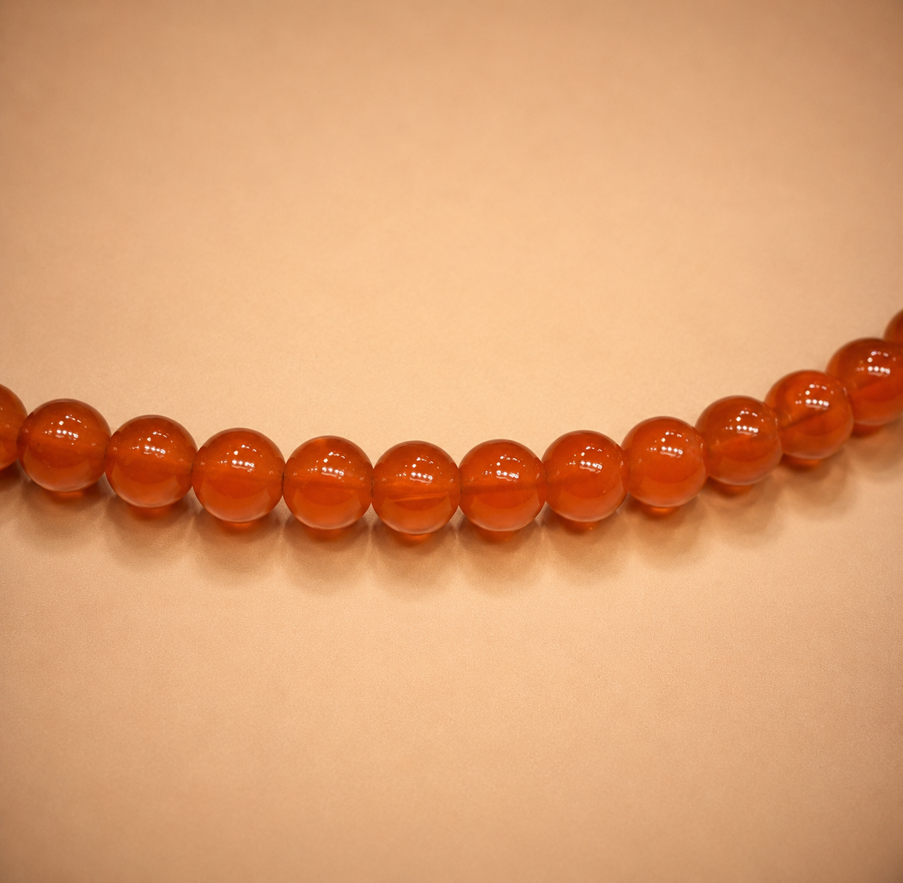 8mm Red Glass Jelly Bead