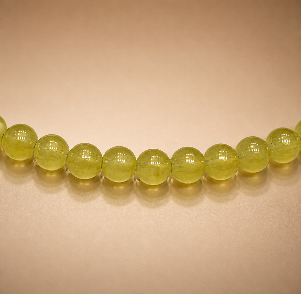 8mm Yellow Glass Jelly Bead