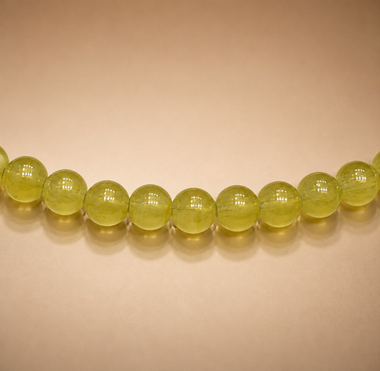 8mm Yellow Glass Jelly Bead